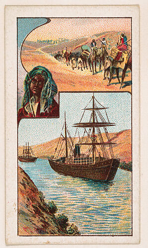 Desert of Sahara, Suez Canal, bakery card from the Around the World Series (D92), issued by White Star Bakery