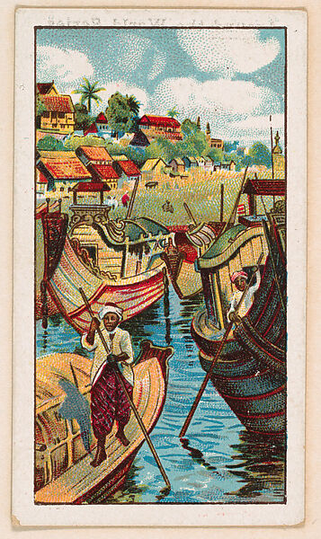 On the River Irawadl, bakery card from the Around the World Series (D92), issued by White Star Bakery, Issued by White Star Bakery, Commercial color lithograph 