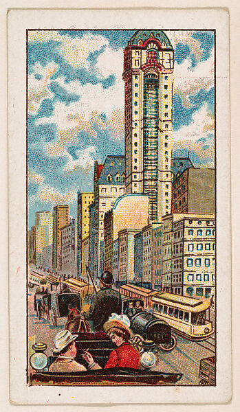 Broadway, New York, bakery card from the Around the World Series (D92), issued by White Star Bakery, Issued by White Star Bakery, Commercial color lithograph 