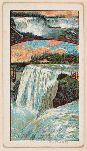 Niagara Falls, View from Goat Island, bakery card from the Around the World Series (D92), issued by White Star Bakery, Issued by White Star Bakery, Commercial color lithograph 