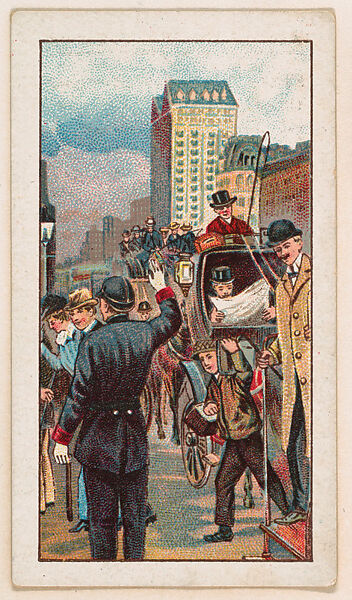 State Street, Chicago, bakery card from the Around the World Series (D92), issued by White Star Bakery, Issued by White Star Bakery, Commercial color lithograph 