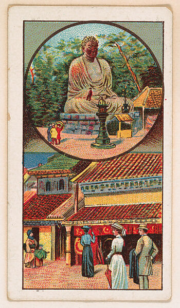 Dalbutsu, Yokehama, bakery card from the Around the World Series (D92), issued by White Star Bakery, Issued by White Star Bakery, Commercial color lithograph 
