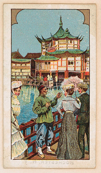 In Shanghai, A Tea House, bakery card from the Around the World Series (D92), issued by White Star Bakery, Issued by White Star Bakery, Commercial color lithograph 