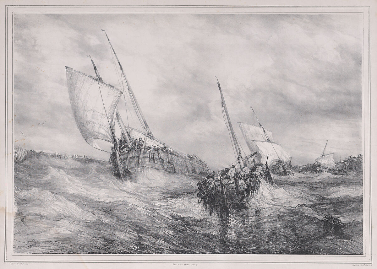 Return to the Port, Eugène Isabey (French, Paris 1803–1886 Lagny), Lithograph; third state of three 