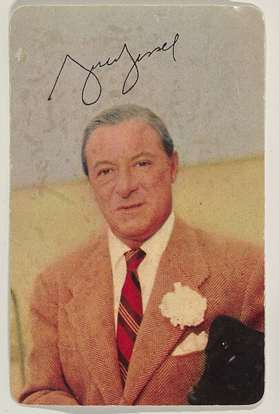 George Jessel, No. 32, bakery card from the Television and Radio Stars series (D77), issued by Mother's Cookies, Issued by Mother&#39;s Cookies, Commercial color lithograph 