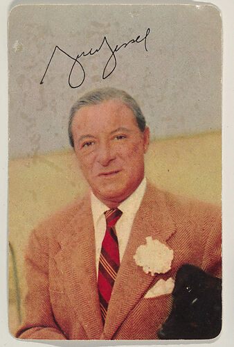 George Jessel, No. 32, bakery card from the Television and Radio Stars series (D77), issued by Mother's Cookies