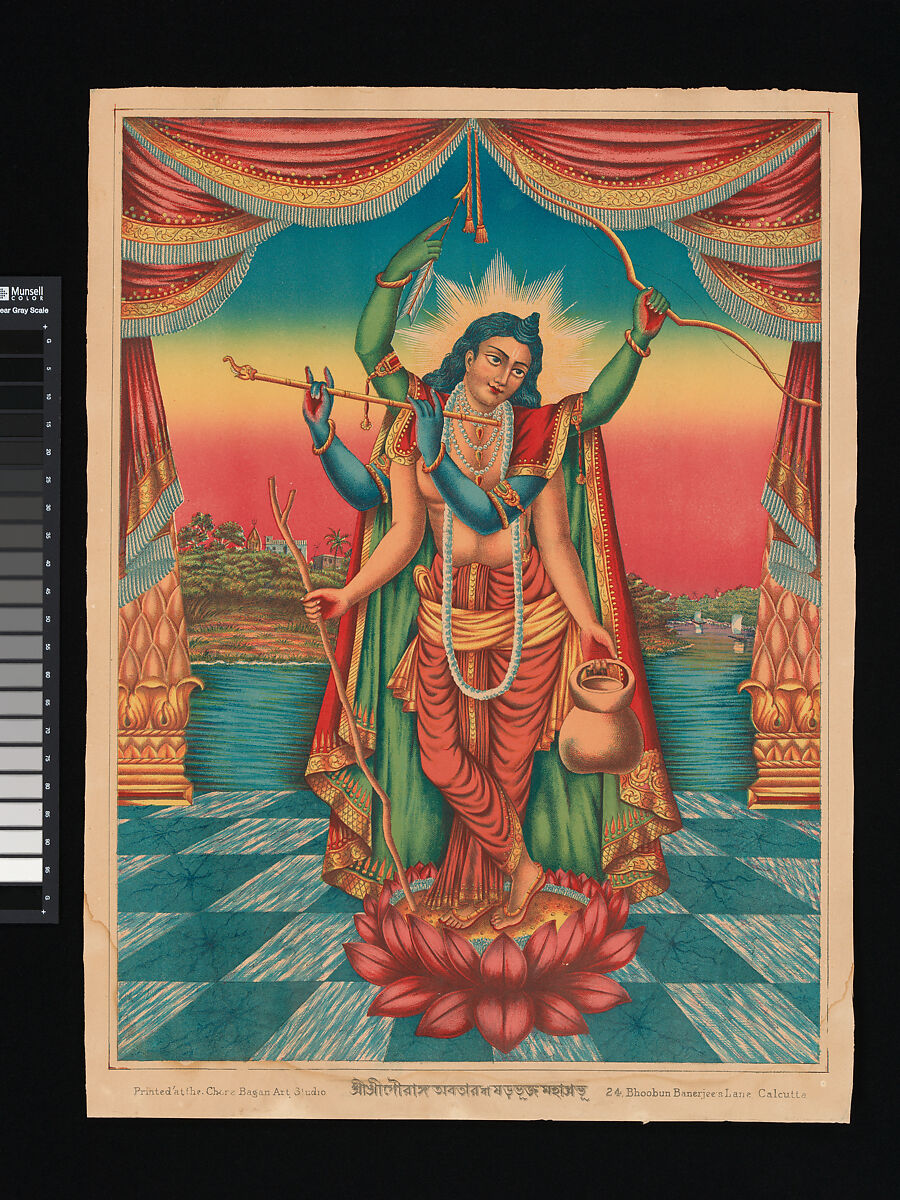 Shri Shri Guranga Avatara, Chromolithographic print on paper, India 