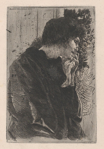 Sadness, Paul-Albert Besnard (French, Paris 1849–1934 Paris), Etching; third state of three 