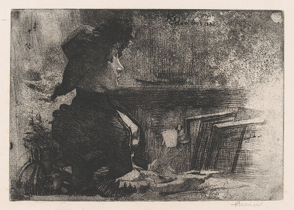 The Cup of Tea, Paul-Albert Besnard (French, Paris 1849–1934 Paris), Etching, aquatint and drypointt; fourth state of six 