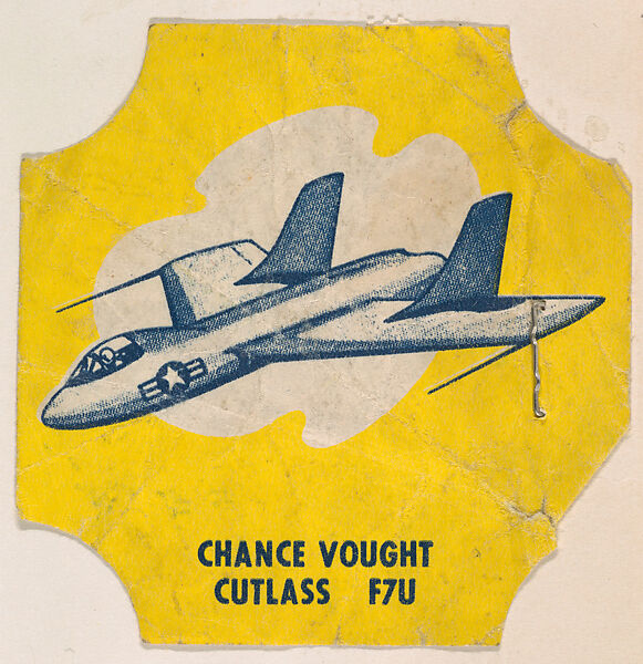 Chance Vought Cutlass F7U , from the Modern Planes Bread End Labels series (D290-11) Tastee Bread, Issued by Tastee Bread, Commercial color lithograph 
