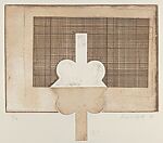 Lion Cage (Löwenkäfig), Dieter Roth (Swiss, Hanover 1930–1998 Basel), Intaglio printing (etching and halftoneblock), photomechanical reproduction of a drawing and a picture postcard