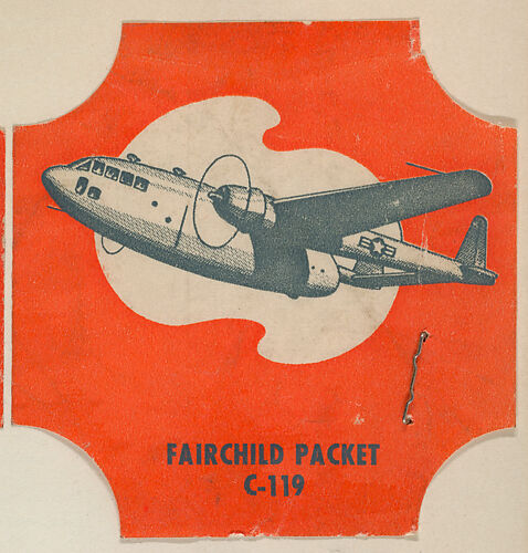 Fairchild Packet C-119, from the Modern Planes Bread End Labels series (D290-11) issued by Tastee Bread