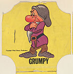 Grumpy, from the Disney Cartoon Characters bread end labels series (D290-6)