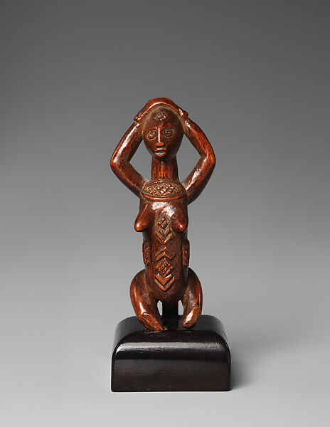 Kneeling Female Figure, Wood, Bembe peoples 