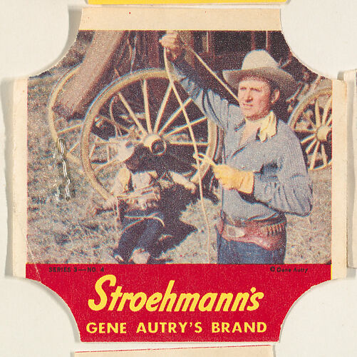 Gene Autry's Brand, Series 3, No. 4, from the Gene Autry's Brand bread end labels series (D290-7) issued by Stroehmann Bread Company