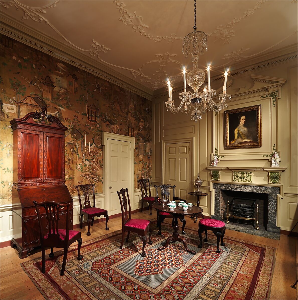 Room from the Powel House, Philadelphia, Wood and plaster, American 