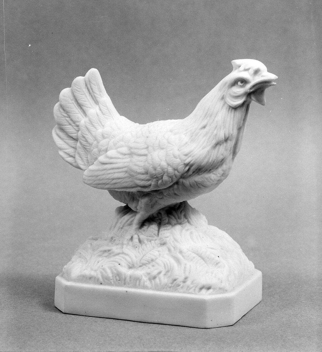 Figure of a Rooster, Parian porcelain, American 