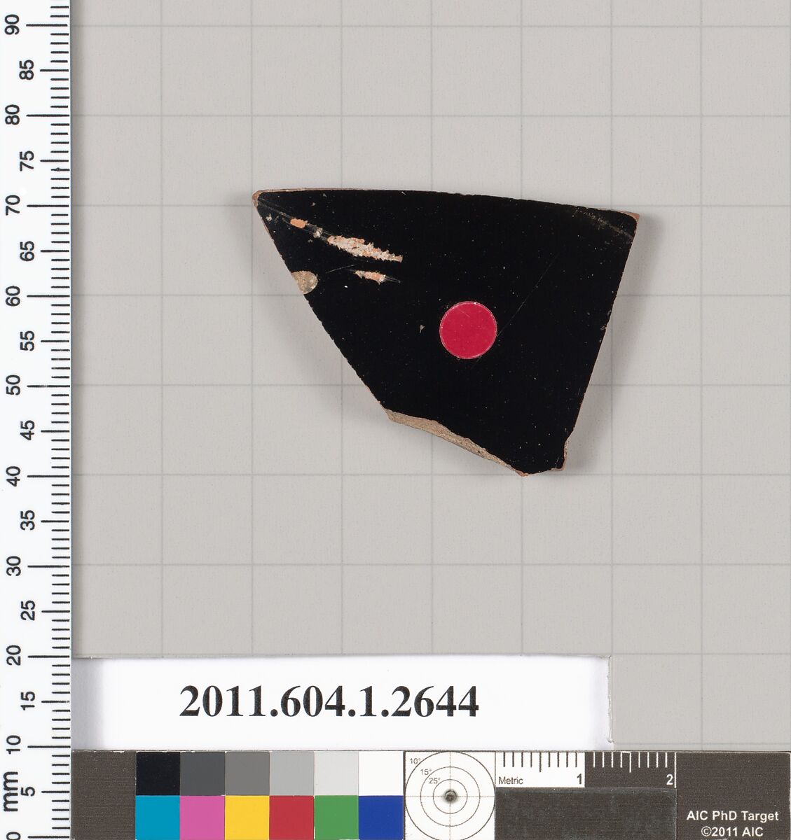 Terracotta fragment of a kylix (drinking cup), Terracotta, Greek, Attic