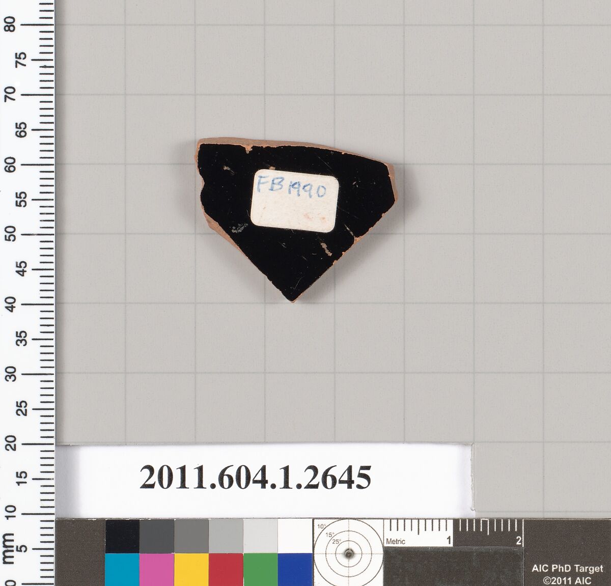 Terracotta fragment of a kylix (drinking cup), Terracotta, Greek, Attic