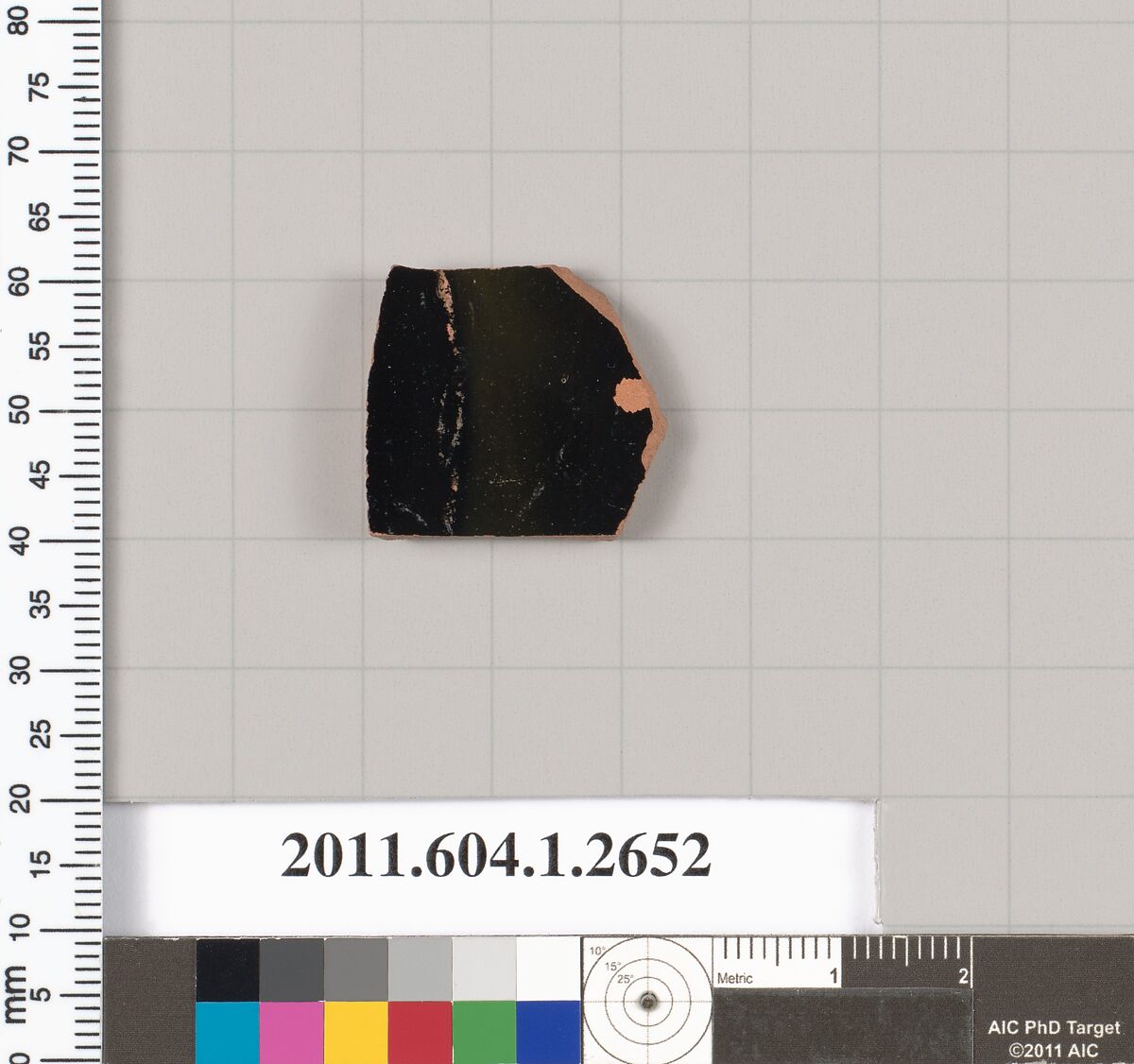 Terracotta fragment of a kylix (drinking cup), Terracotta, Greek, Attic