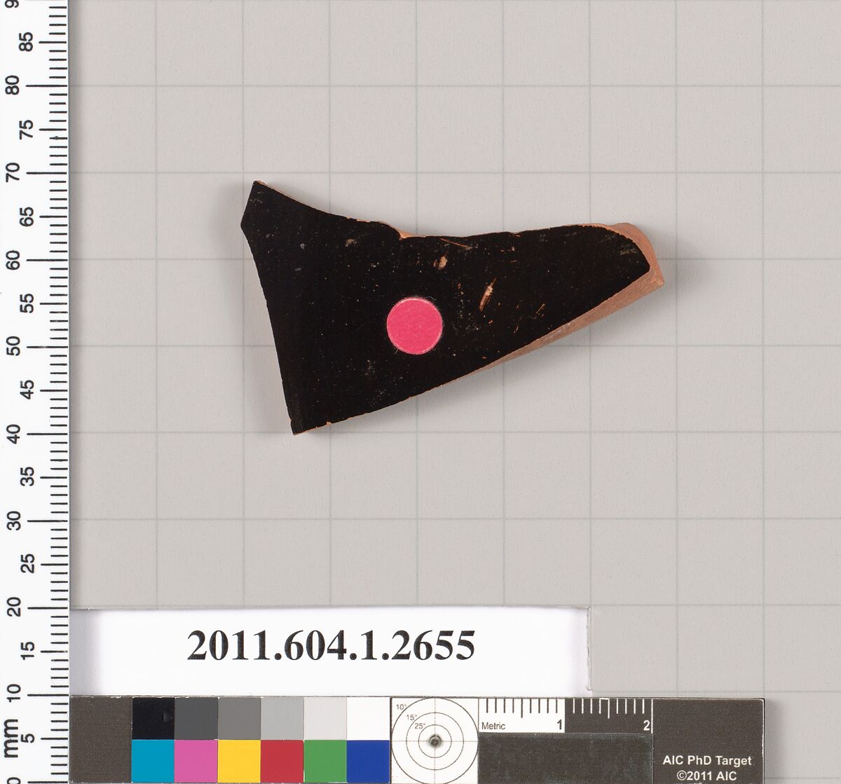 Terracotta fragment of a kylix (drinking cup), Terracotta, Greek, Attic