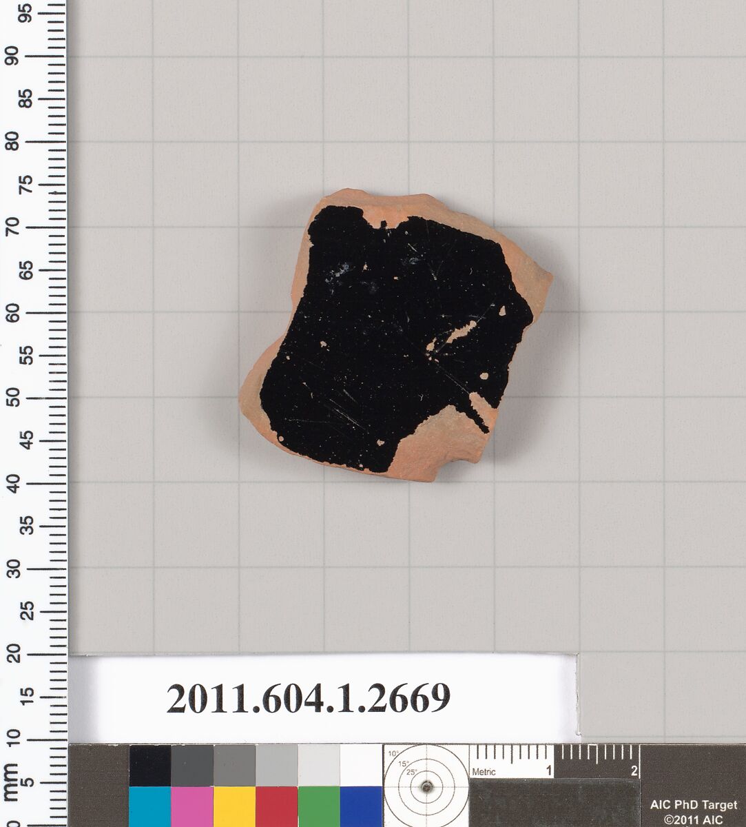 Terracotta fragment of a kylix (drinking cup), Terracotta, Greek, Attic