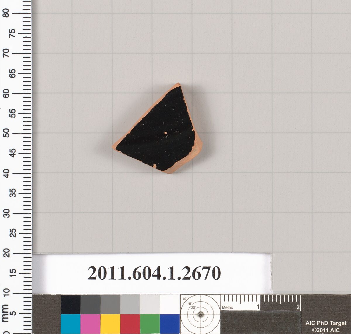 Terracotta fragment of a kylix (drinking cup), Terracotta, Greek, Attic