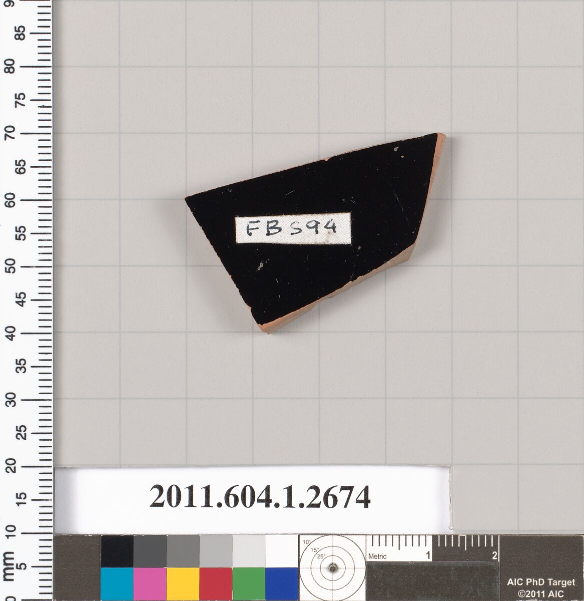 Terracotta fragment of a kylix (drinking cup), Terracotta, Greek, Attic