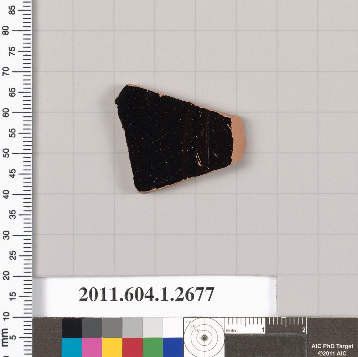 Terracotta fragment of a kylix (drinking cup), Terracotta, Greek, Attic