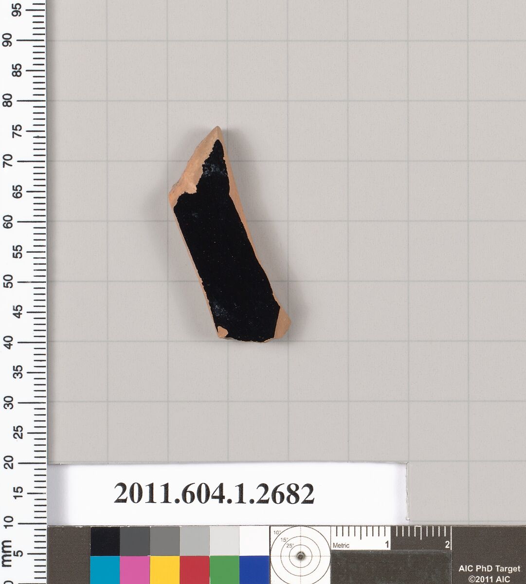 Terracotta fragment of a kylix (drinking cup), Terracotta, Greek, Attic