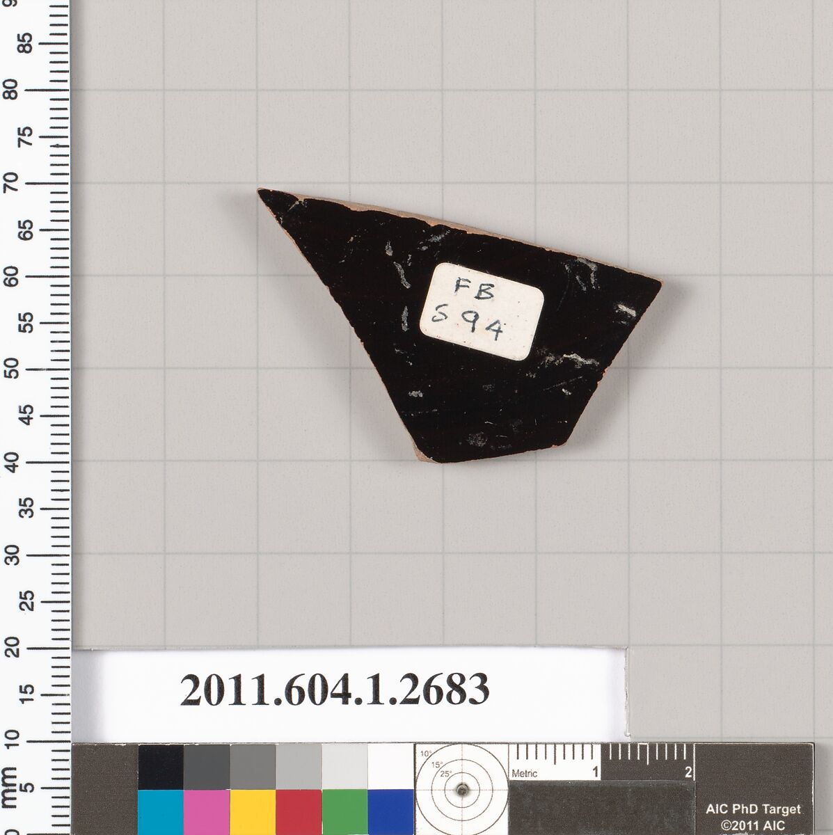 Terracotta fragment of a kylix (drinking cup), Terracotta, Greek, Attic