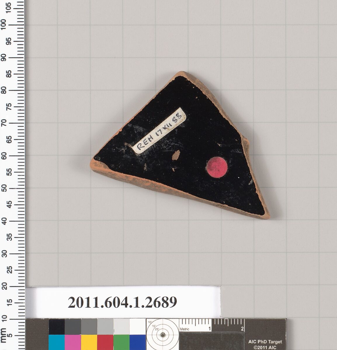Terracotta fragment of a kylix (drinking cup), Terracotta, Greek, Attic