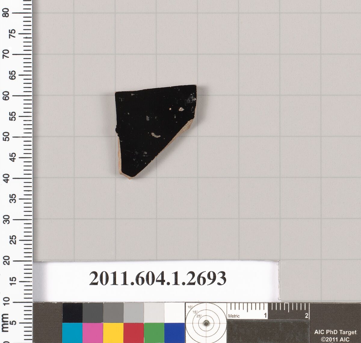 Terracotta fragment of a kylix (drinking cup), Terracotta, Greek, Attic