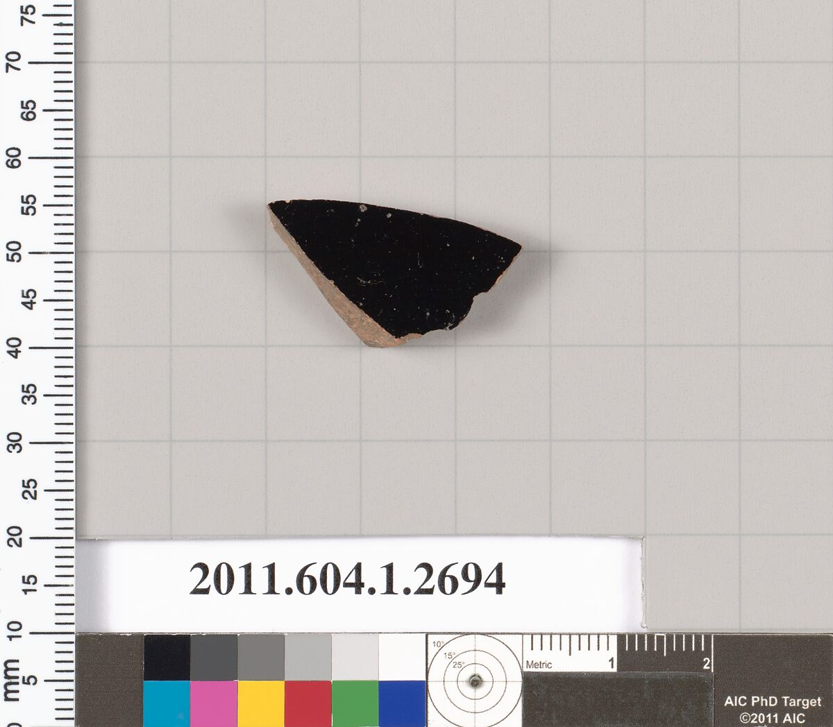 Terracotta fragment of a kylix (drinking cup), Terracotta, Greek, Attic