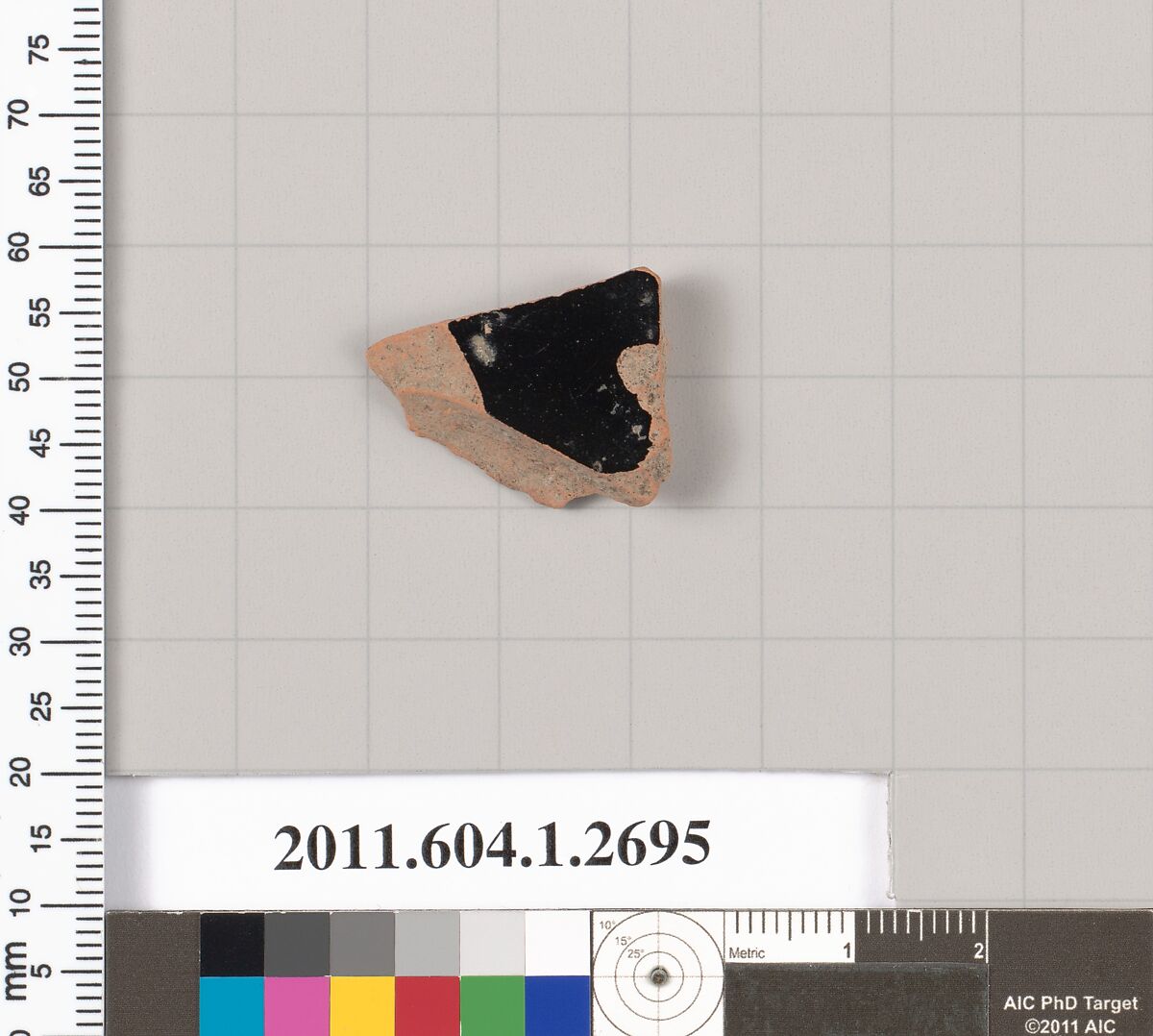Terracotta fragment of a kylix (drinking cup), Terracotta, Greek, Attic