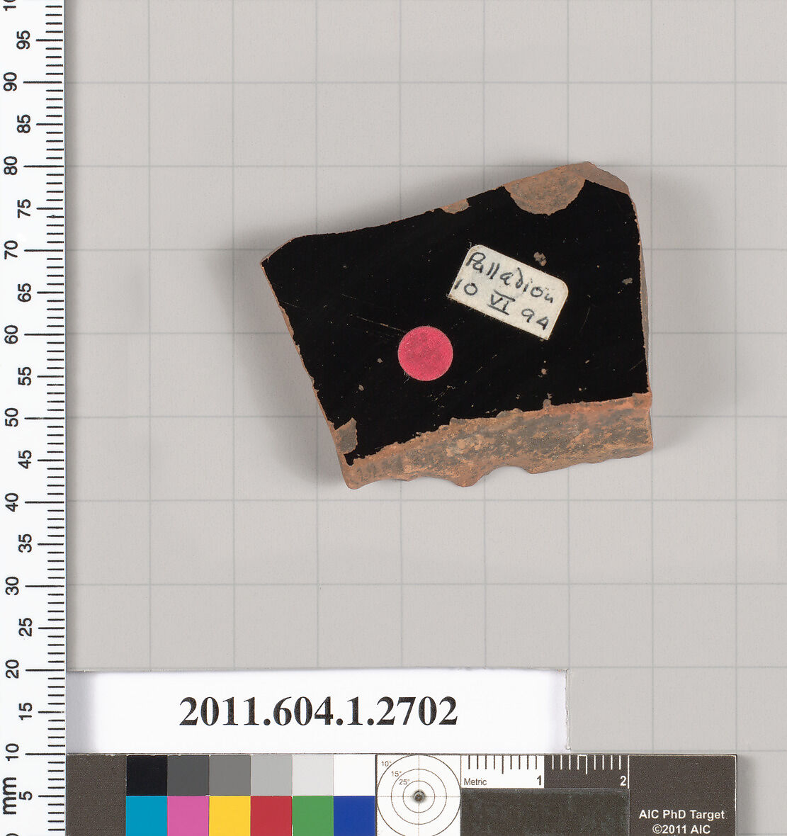 Terracotta fragment of a kylix (drinking cup), Terracotta, Greek, Attic