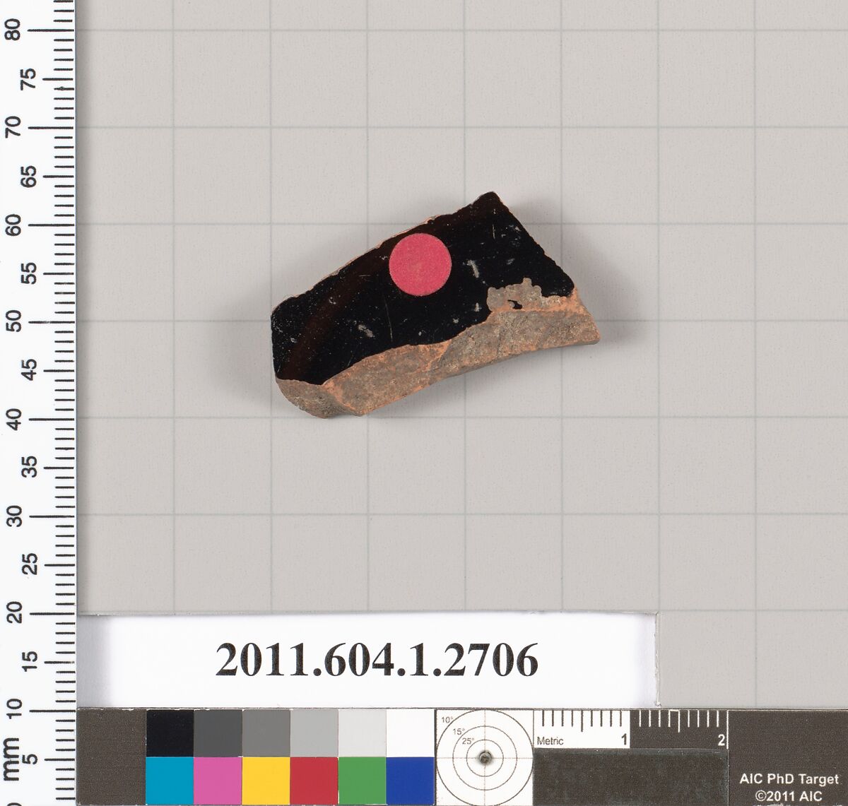 Terracotta fragment of a kylix (drinking cup), Terracotta, Greek, Attic