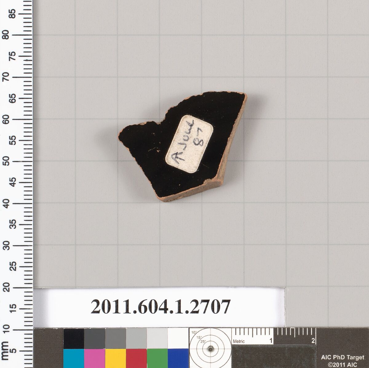 Terracotta fragment of a kylix (drinking cup), Terracotta, Greek, Attic