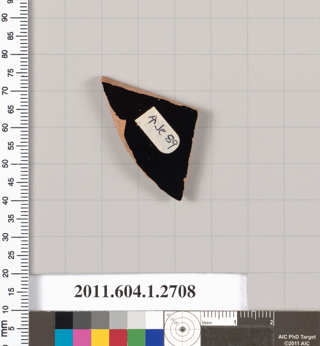 Terracotta fragment of a kylix (drinking cup), Terracotta, Greek, Attic