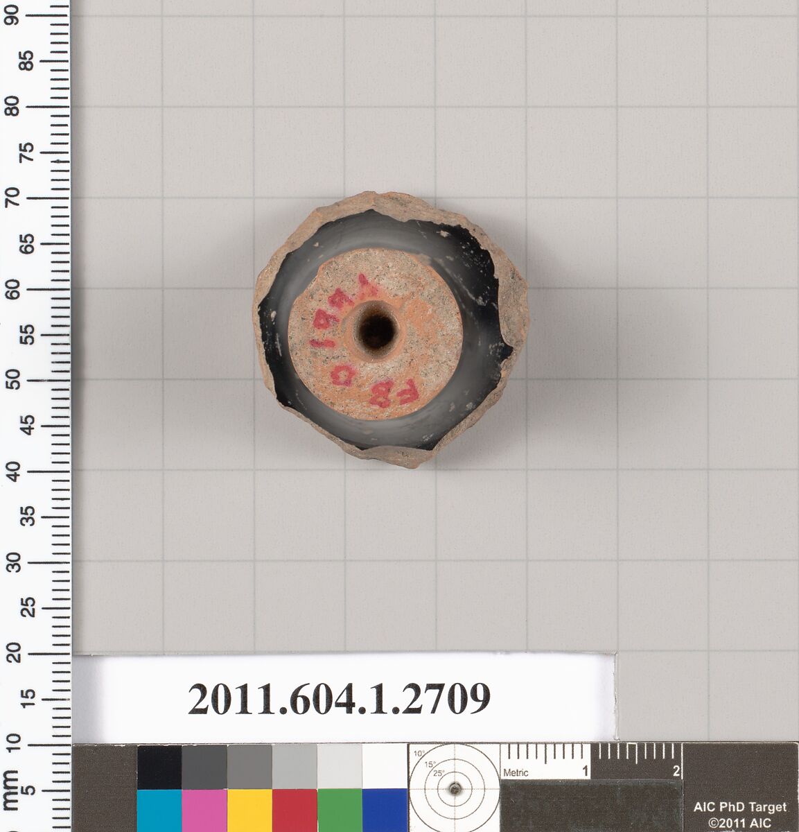 Terracotta fragment of a kylix (drinking cup), Terracotta, Greek, Attic