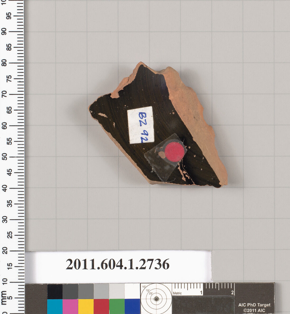 Terracotta fragment of a kylix (drinking cup), Terracotta, Greek, Attic