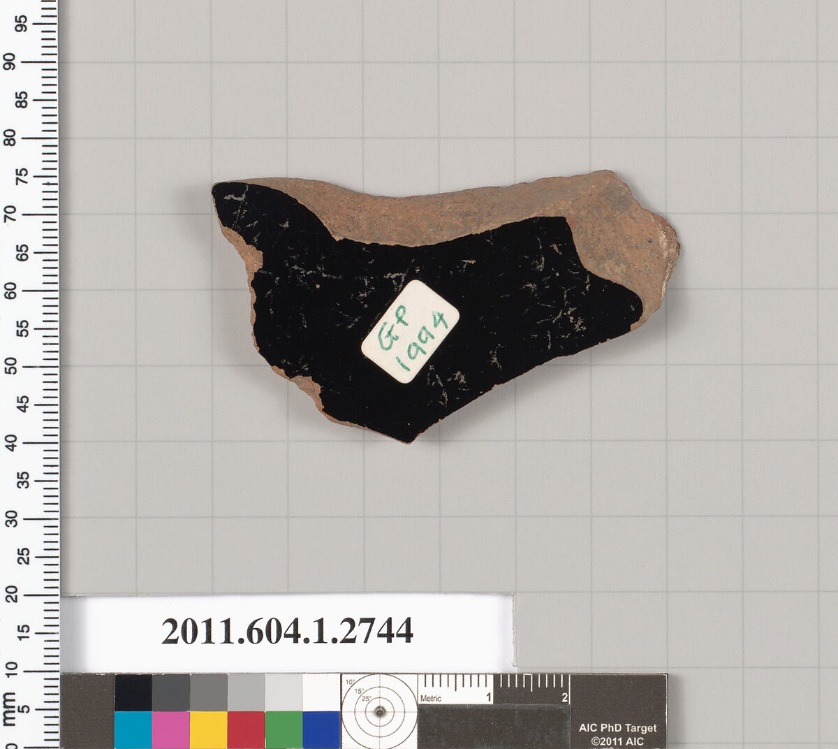 Terracotta fragment of a kylix (drinking cup), Terracotta, Greek, Attic
