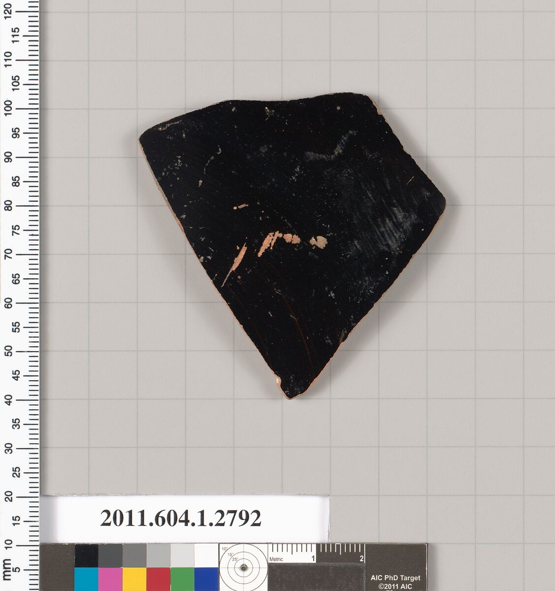 Terracotta fragment of a kylix (drinking cup), Terracotta, Greek, Attic