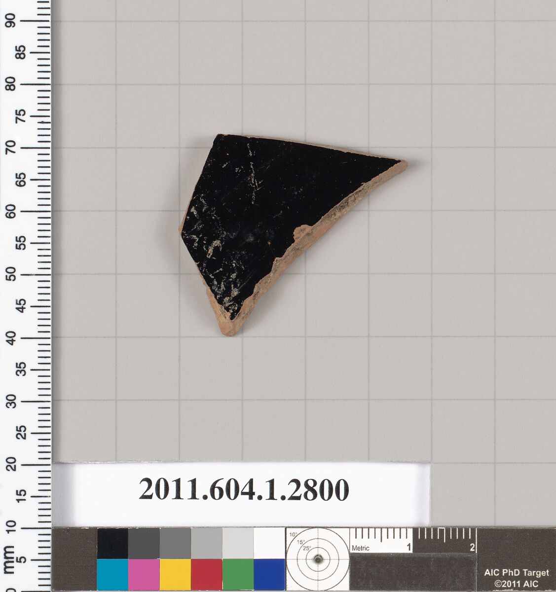 Terracotta fragment of a kylix (drinking cup), Terracotta, Greek, Attic