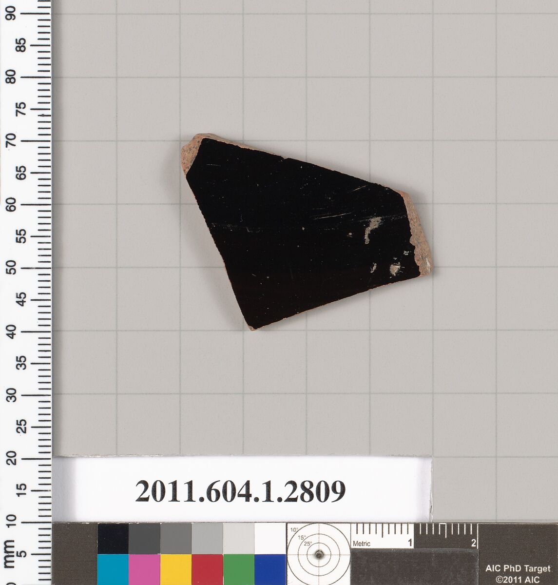 Terracotta fragment of a kylix (drinking cup), Terracotta, Greek, Attic