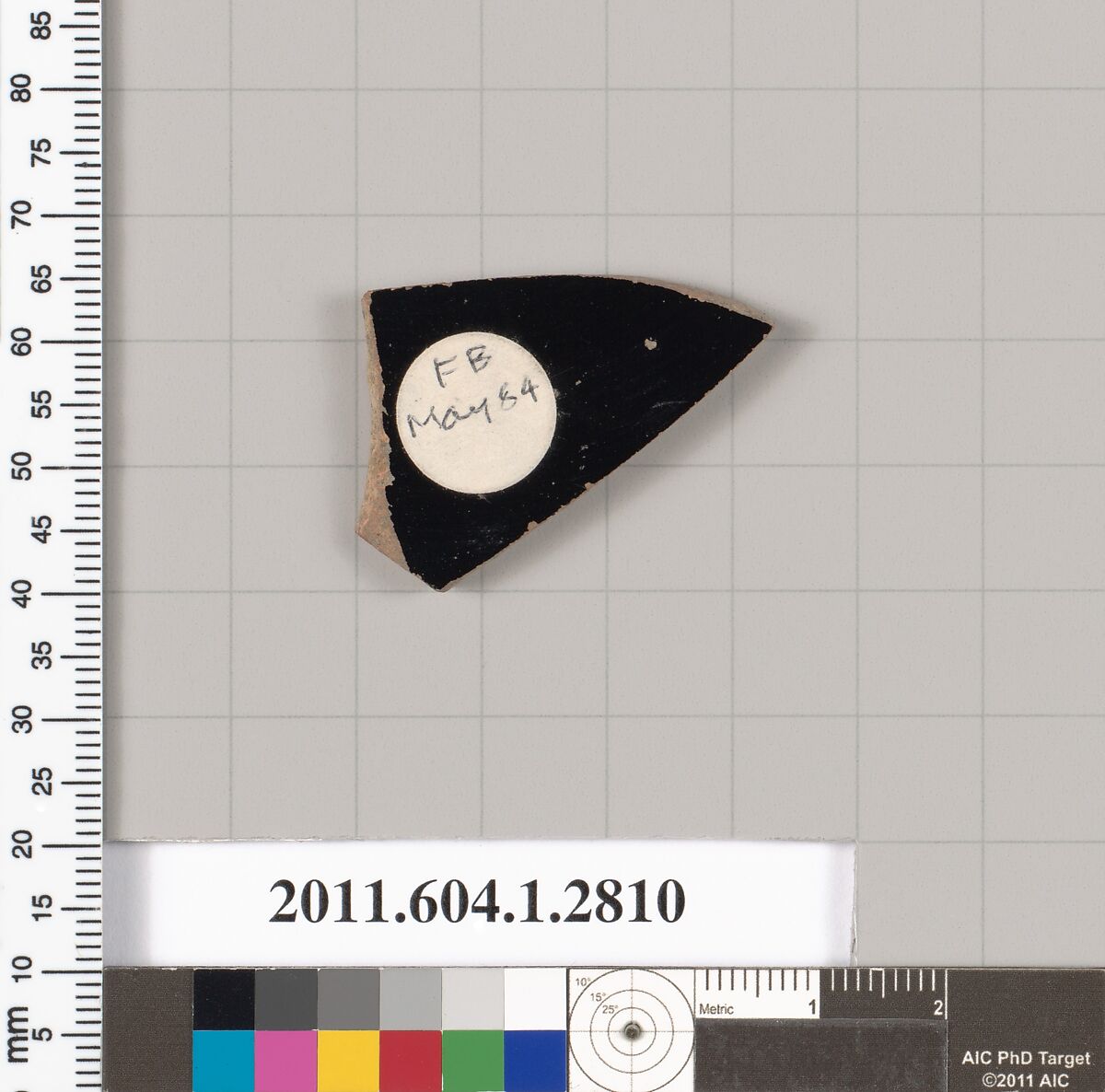 Terracotta fragment of a kylix (drinking cup), Terracotta, Greek, Attic