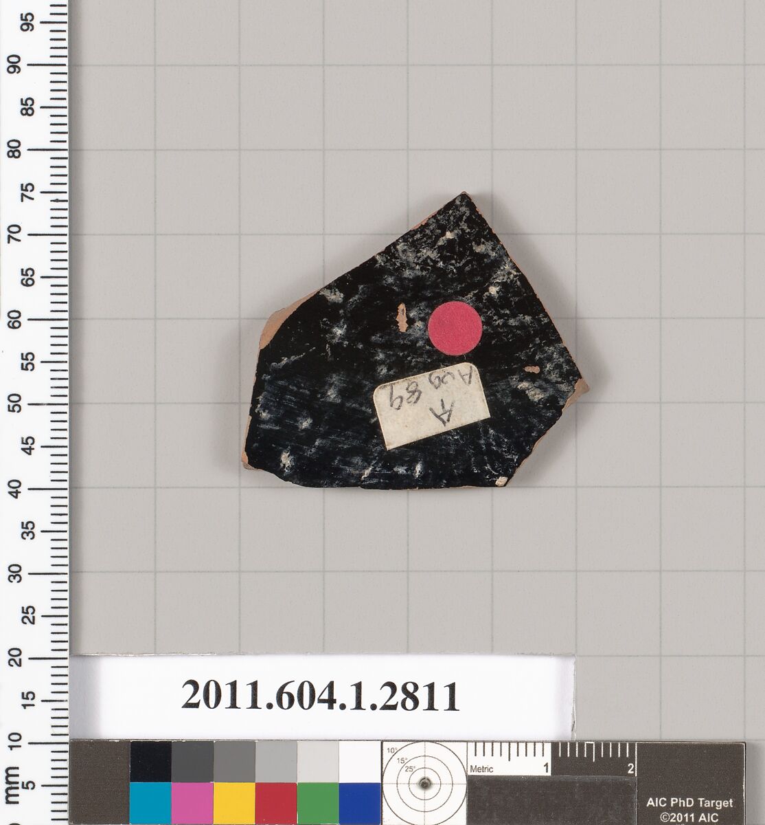Terracotta fragment of a kylix (drinking cup), Terracotta, Greek, Attic
