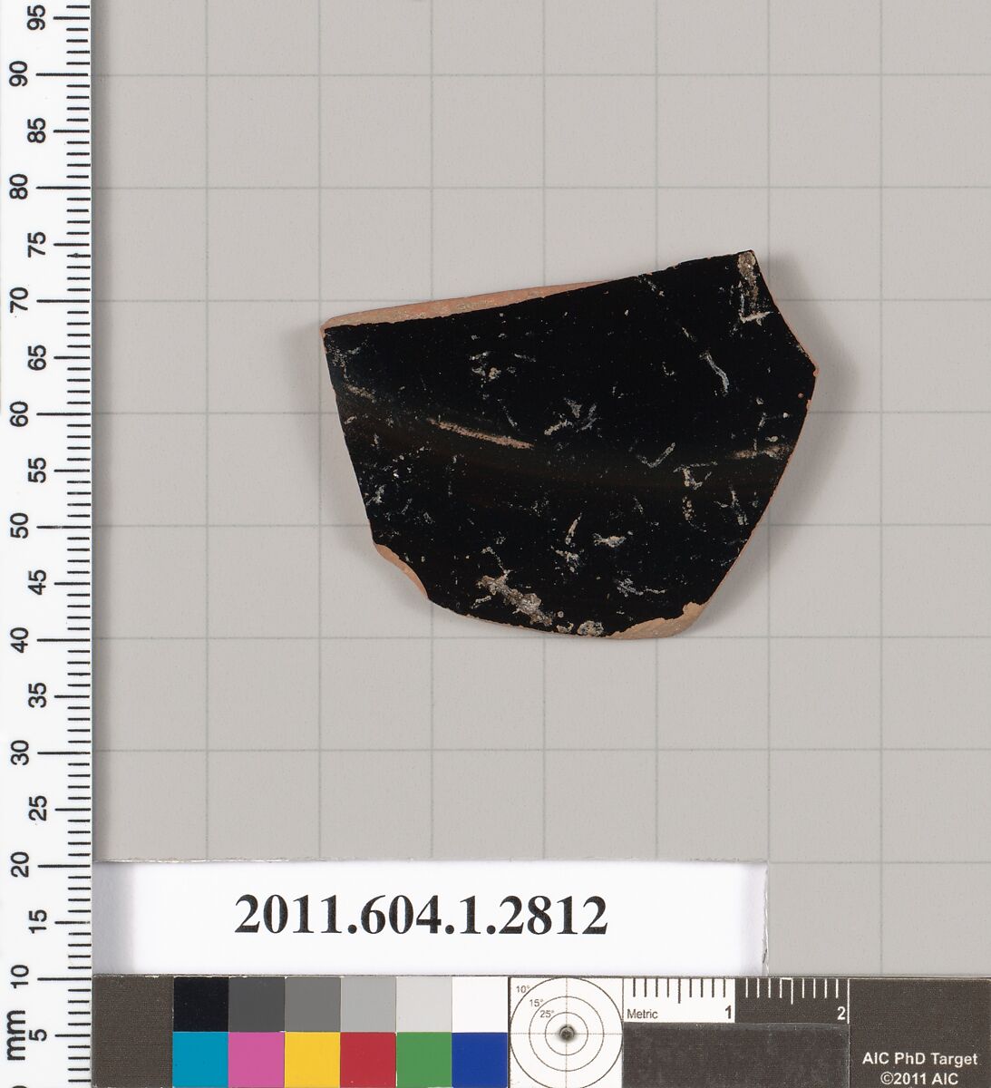 Terracotta fragment of a kylix (drinking cup), Terracotta, Greek, Attic