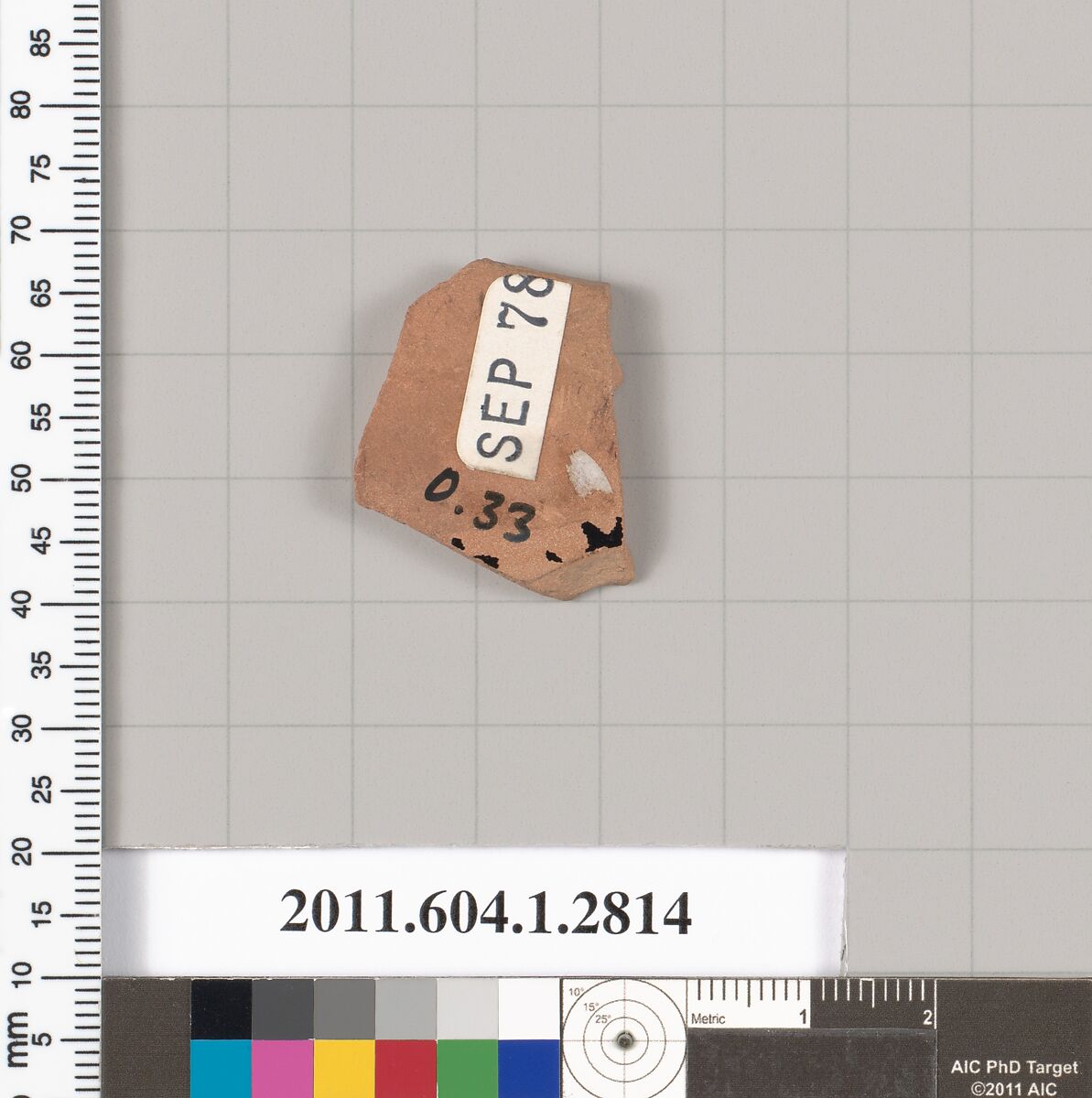 Terracotta fragment of a kylix (drinking cup), Terracotta, Greek, Attic