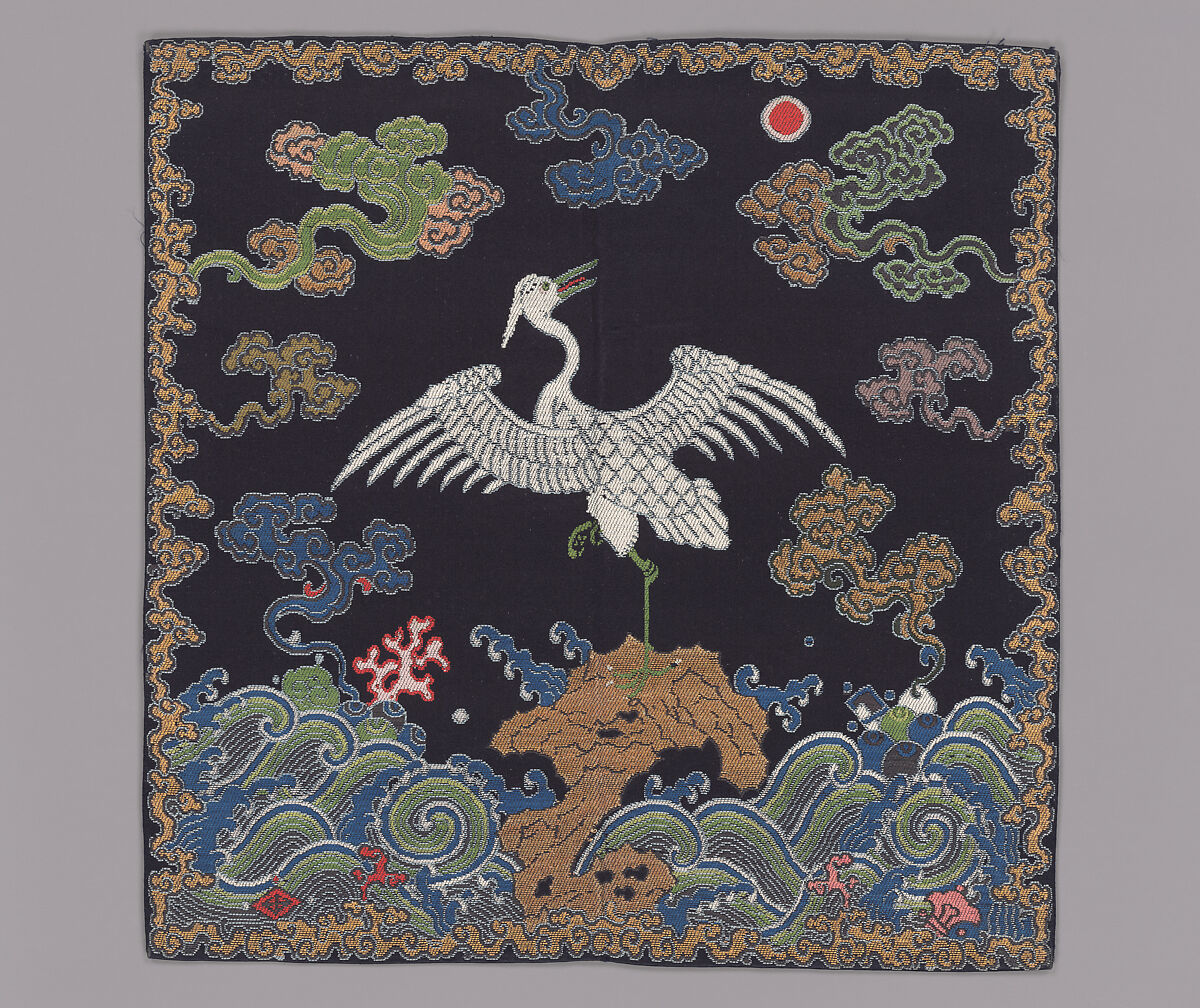 Rank Badge with Eastern Egret | China | Qing dynasty (1644–1911) | The ...